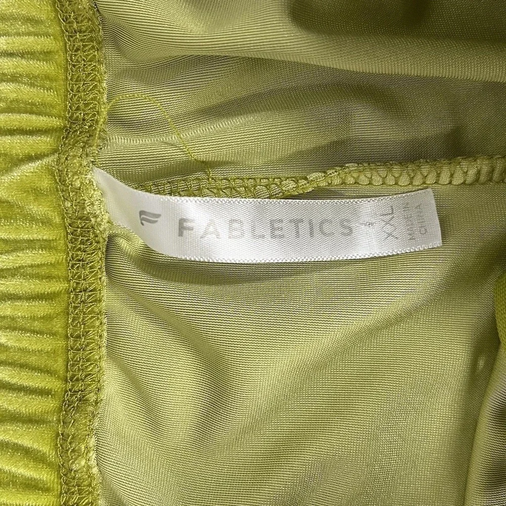 Fabletics Daria‎ Womens Velour Jogger Pants Acid Green XXL